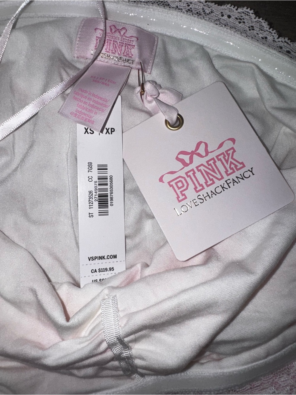 Victoria's Secret PINK x LoveShackFancy Strapless Lace Mini Dress XS NWT - Picture 3 of 11